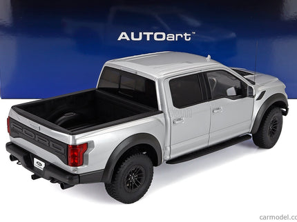 Ford F-150 Raptor Pick-UP Double Cabine 2019 1:18 AUTOart strieborná