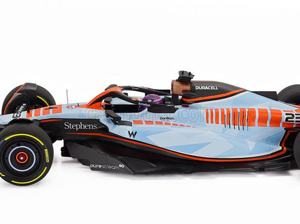 Williams F1 FW45 Team Williams Racing Gulf N°23 Singapore GP 2023 Alexander Albon 1:18 Minichamps svetlomodrá