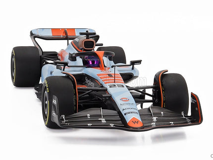 Williams F1 FW45 Team Williams Racing Gulf N°23 Singapore GP 2023 Alexander Albon 1:18 Minichamps svetlomodrá