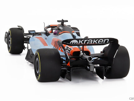 Williams F1 FW45 Team Williams Racing Gulf N°23 Singapore GP 2023 Alexander Albon 1:18 Minichamps svetlomodrá