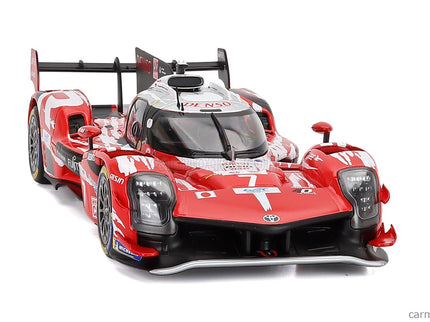 Toyota GR010 3.5L V6 Team Gazoo Racing N°7 5. Miesto 24h Le Mans 2025 Mike Conway - Kamui Kobayashi - Nyck De Vries 1:18 IXO Models červená biela čierna