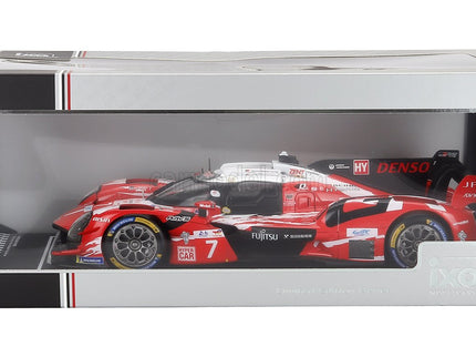 Toyota GR010 3.5L V6 Team Gazoo Racing N°7 5. Miesto 24h Le Mans 2025 Mike Conway - Kamui Kobayashi - Nyck De Vries 1:18 IXO Models červená biela čierna