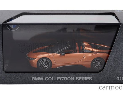BMW i8 Hybrid Roadster (i15) 2018 1:64 Minichamps medená metalická