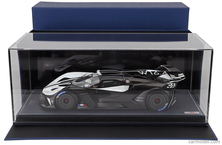 Bugatti Bolide W16.4 8.0 Four-Turbo 1850hp 500km/h 2020 1:18 MR Models Quartz biela čierna