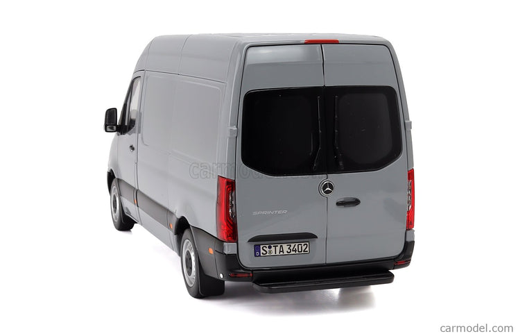 Mercedes Benz Sprinter Van Transporter 2018 1:18 Norev sivá