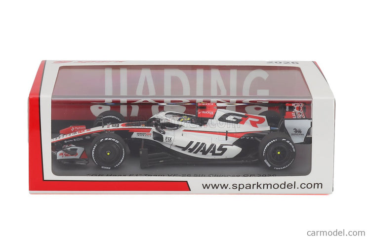 Haas F1 VF-26 Team Tgr Haas N°87 China GP 2026 Oliver Bearman 1:43 Spark Model biela červená čierna