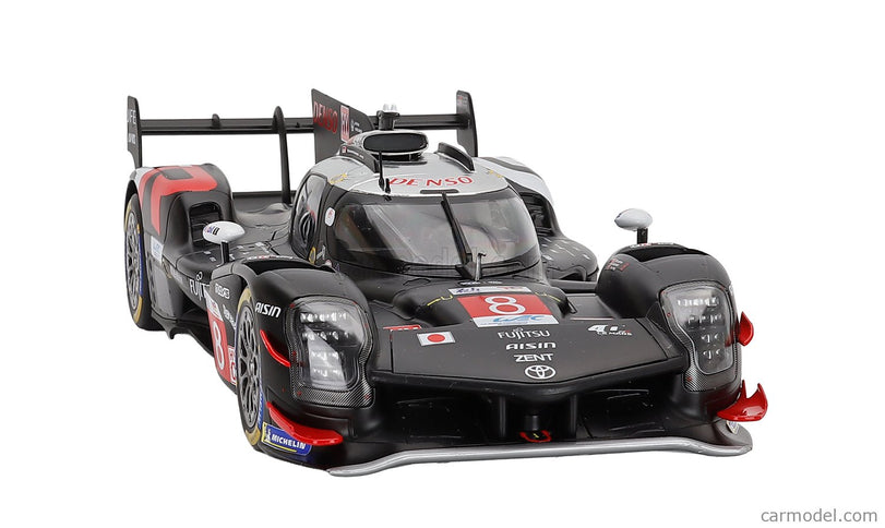 Toyota GR010 3.5L V6 Twin Turbo Hybrid Team Gazoo Racing N°8 24h Le Mans 2025 Sebastian Buemi - Brendon Hartley - Ryo Hirakawa 1:18 IXO Models čierna biela