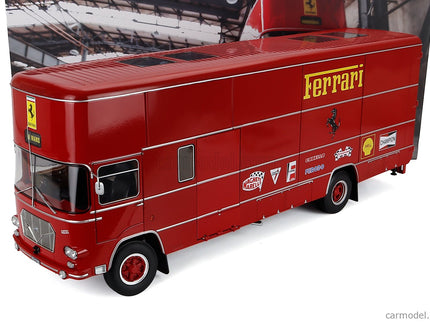 Om Fiat 150 Rolfo Nákladiak Team Scuderia Ferrari Car Transporter 24h Le Mans 70s Version 2-ASSI 1966 1:18 Werk83 červená