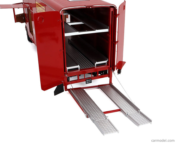 Om Fiat 150 Rolfo Nákladiak Team Scuderia Ferrari Car Transporter 24h Le Mans 70s Version 2-ASSI 1966 1:18 Werk83 červená