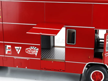 Om Fiat 150 Rolfo Nákladiak Team Scuderia Ferrari Car Transporter 24h Le Mans 70s Version 2-ASSI 1966 1:18 Werk83 červená