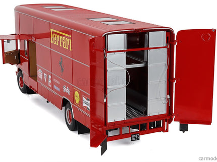 Om Fiat 150 Rolfo Nákladiak Team Scuderia Ferrari Car Transporter 24h Le Mans 70s Version 2-ASSI 1966 1:18 Werk83 červená