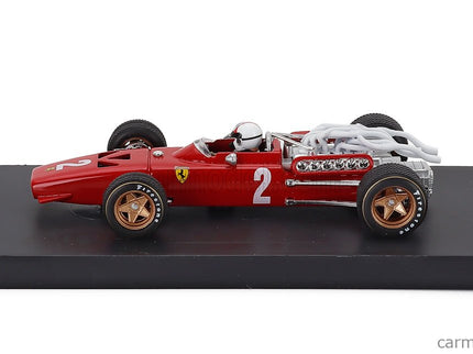 Ferrari F1 312 N°2 Italy GP 1967 Chris Amon - With Driver Figúrka 1:43 Brumm červená