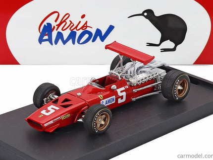 Ferrari F1 312 N°5 2. Miesto British GP 1968 Chris Amon 1:43 Brumm červená