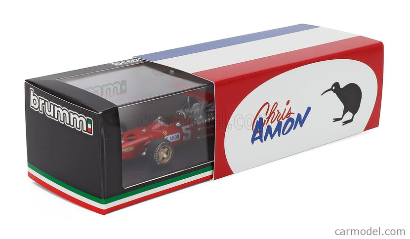 Ferrari F1 312 N°5 2. Miesto British GP 1968 Chris Amon 1:43 Brumm červená