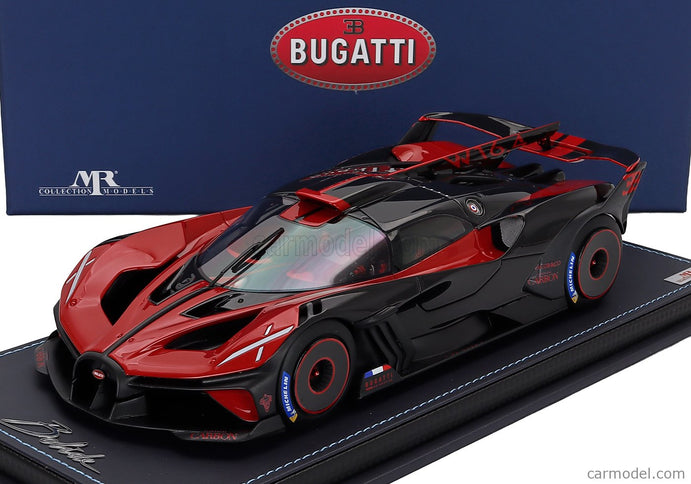 Bugatti Bolide W16.4 8.0 Four-Turbo 1850hp 500km/h 2020 1:18 MR Models Italian červená - čierna