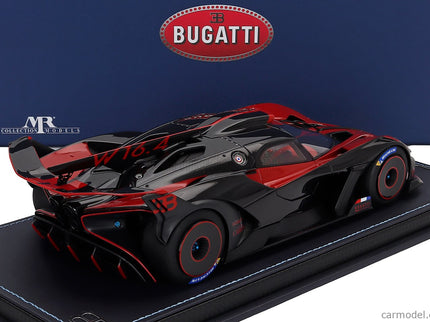 Bugatti Bolide W16.4 8.0 Four-Turbo 1850hp 500km/h 2020 1:18 MR Models Italian červená - čierna