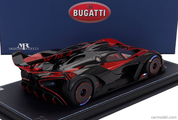 Bugatti Bolide W16.4 8.0 Four-Turbo 1850hp 500km/h 2020 1:18 MR Models Italian červená - čierna