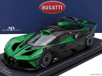 Bugatti Bolide W16.4 8.0 Four-Turbo 1850hp 500km/h 2020 1:18 MR Models zelená Piper - zelená čierna