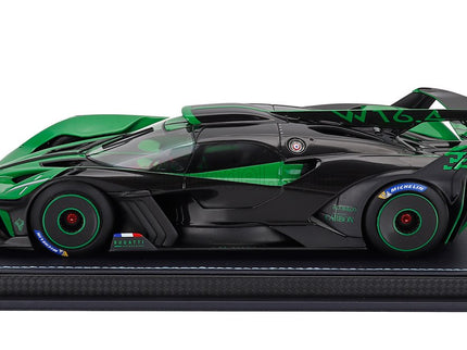 Bugatti Bolide W16.4 8.0 Four-Turbo 1850hp 500km/h 2020 1:18 MR Models zelená Piper - zelená čierna