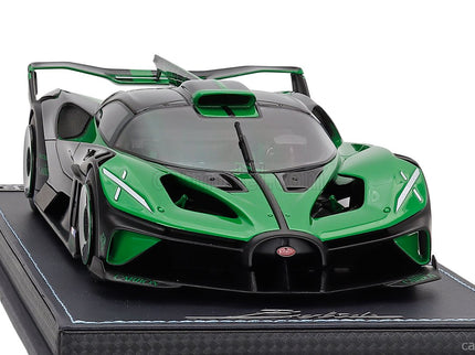 Bugatti Bolide W16.4 8.0 Four-Turbo 1850hp 500km/h 2020 1:18 MR Models zelená Piper - zelená čierna