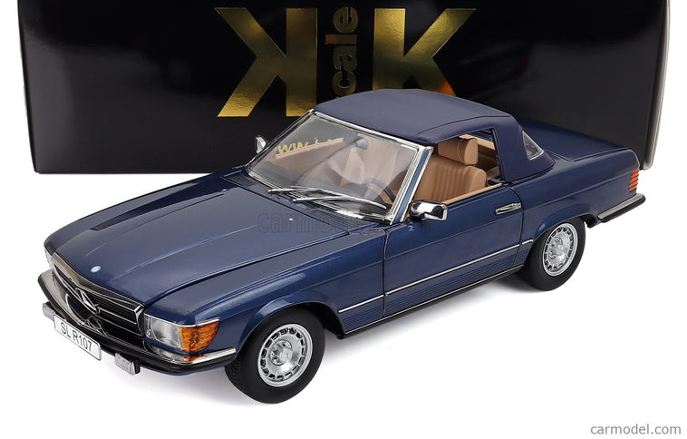 Mercedes Benz SL-Class 450SL (R107) Cabriolet 1985 1:12 KK Scale modrá metalická