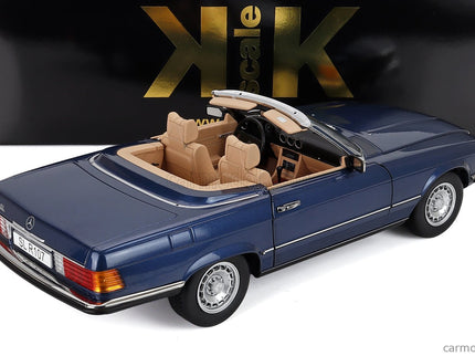 Mercedes Benz SL-Class 450SL (R107) Cabriolet 1985 1:12 KK Scale modrá metalická