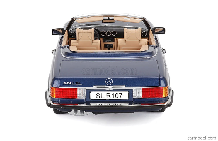Mercedes Benz SL-Class 450SL (R107) Cabriolet 1985 1:12 KK Scale modrá metalická