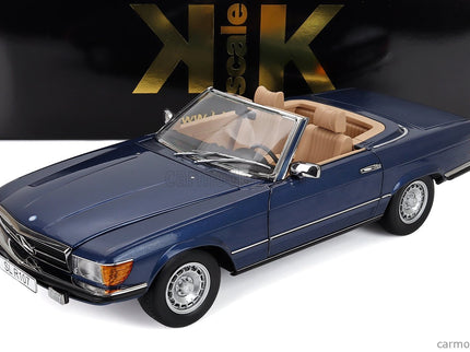 Mercedes Benz SL-Class 450SL (R107) Cabriolet 1985 1:12 KK Scale modrá metalická