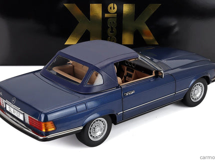 Mercedes Benz SL-Class 450SL (R107) Cabriolet 1985 1:12 KK Scale modrá metalická