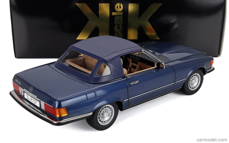 Mercedes Benz SL-Class 450SL (R107) Cabriolet 1985 1:12 KK Scale modrá metalická
