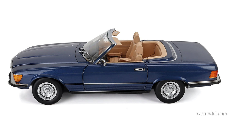 Mercedes Benz SL-Class 450SL (R107) Cabriolet 1985 1:12 KK Scale modrá metalická