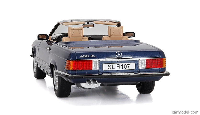 Mercedes Benz SL-Class 450SL (R107) Cabriolet 1985 1:12 KK Scale modrá metalická