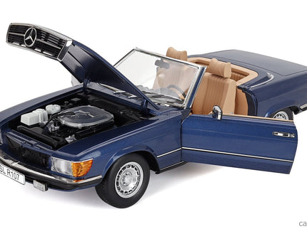 Mercedes Benz SL-Class 450SL (R107) Cabriolet 1985 1:12 KK Scale modrá metalická