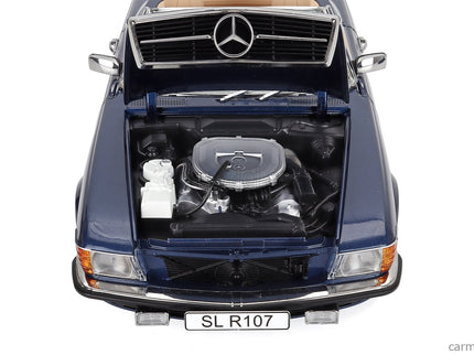 Mercedes Benz SL-Class 450SL (R107) Cabriolet 1985 1:12 KK Scale modrá metalická
