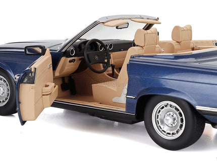 Mercedes Benz SL-Class 450SL (R107) Cabriolet 1985 1:12 KK Scale modrá metalická
