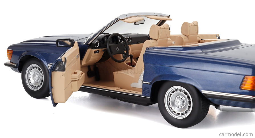 Mercedes Benz SL-Class 450SL (R107) Cabriolet 1985 1:12 KK Scale modrá metalická