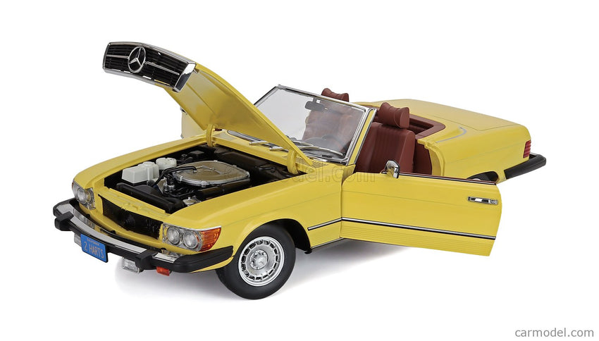 Mercedes Benz SL-Class 450SL (R107) Cabriolet USA Version 1979 1:12 KK Scale žltá