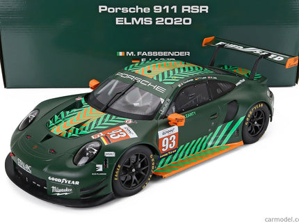 Porsche 911 991 RSR Team Proton Competition Racing N°93 Elms (european Le Mans Series) 2020 Michael Fassbender - Felipe Fernandez Laser - Richard Lietz 1:12 IXO Models matná zelená