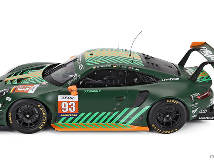 Porsche 911 991 RSR Team Proton Competition Racing N°93 Elms (european Le Mans Series) 2020 Michael Fassbender - Felipe Fernandez Laser - Richard Lietz 1:12 IXO Models matná zelená