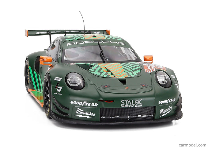 Porsche 911 991 RSR Team Proton Competition Racing N°93 Elms (european Le Mans Series) 2020 Michael Fassbender - Felipe Fernandez Laser - Richard Lietz 1:12 IXO Models matná zelená