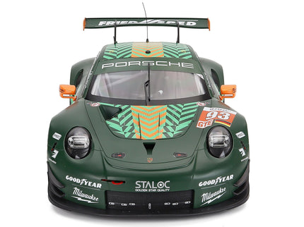 Porsche 911 991 RSR Team Proton Competition Racing N°93 Elms (european Le Mans Series) 2020 Michael Fassbender - Felipe Fernandez Laser - Richard Lietz 1:12 IXO Models matná zelená