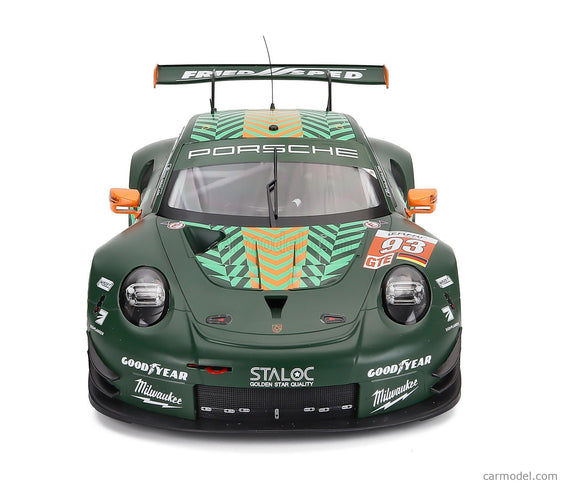 Porsche 911 991 RSR Team Proton Competition Racing N°93 Elms (european Le Mans Series) 2020 Michael Fassbender - Felipe Fernandez Laser - Richard Lietz 1:12 IXO Models matná zelená