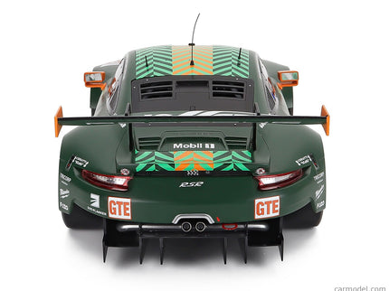 Porsche 911 991 RSR Team Proton Competition Racing N°93 Elms (european Le Mans Series) 2020 Michael Fassbender - Felipe Fernandez Laser - Richard Lietz 1:12 IXO Models matná zelená