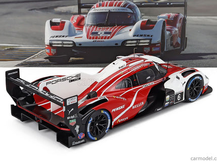 Porsche 963 9RD 4.6L Turbo V8 Team Porsche Penske Motorsport N°6 4. Miesto 24h Daytona 2024 Kevin Estre - Laurens Vanthoor - Mathieu Jaminet - Nick Tandy 1:18 IXO Models červená biela čierna
