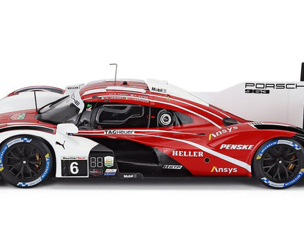 Porsche 963 9RD 4.6L Turbo V8 Team Porsche Penske Motorsport N°6 4. Miesto 24h Daytona 2024 Kevin Estre - Laurens Vanthoor - Mathieu Jaminet - Nick Tandy 1:18 IXO Models červená biela čierna