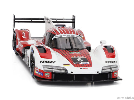 Porsche 963 9RD 4.6L Turbo V8 Team Porsche Penske Motorsport N°6 4. Miesto 24h Daytona 2024 Kevin Estre - Laurens Vanthoor - Mathieu Jaminet - Nick Tandy 1:18 IXO Models červená biela čierna