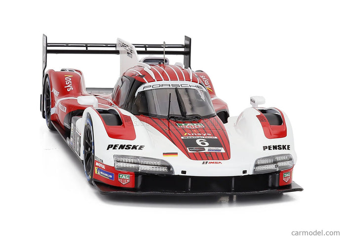 Porsche 963 9RD 4.6L Turbo V8 Team Porsche Penske Motorsport N°6 4. Miesto 24h Daytona 2024 Kevin Estre - Laurens Vanthoor - Mathieu Jaminet - Nick Tandy 1:18 IXO Models červená biela čierna