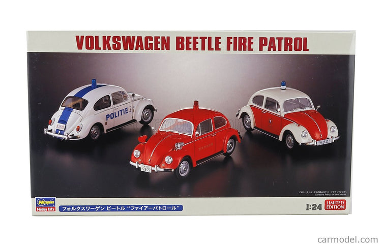 Volkswagen Beetle Maggiolino Fire Patrol - Politie 1962 1:24 Hasegawa /