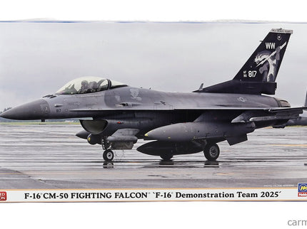 Lockheed Martin F-16 CM-50 Fighting Falcon Military Airplane 1978 - Demonstration Team 2025 1:48 Hasegawa /