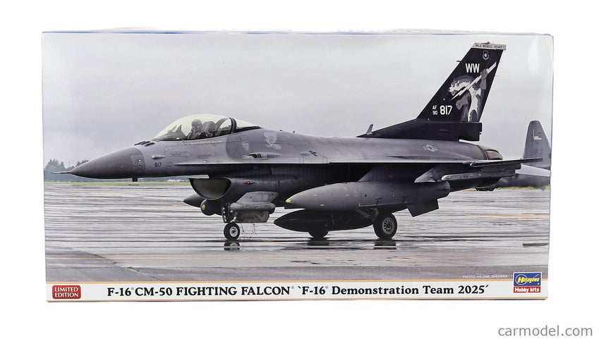 Lockheed Martin F-16 CM-50 Fighting Falcon Military Airplane 1978 - Demonstration Team 2025 1:48 Hasegawa /